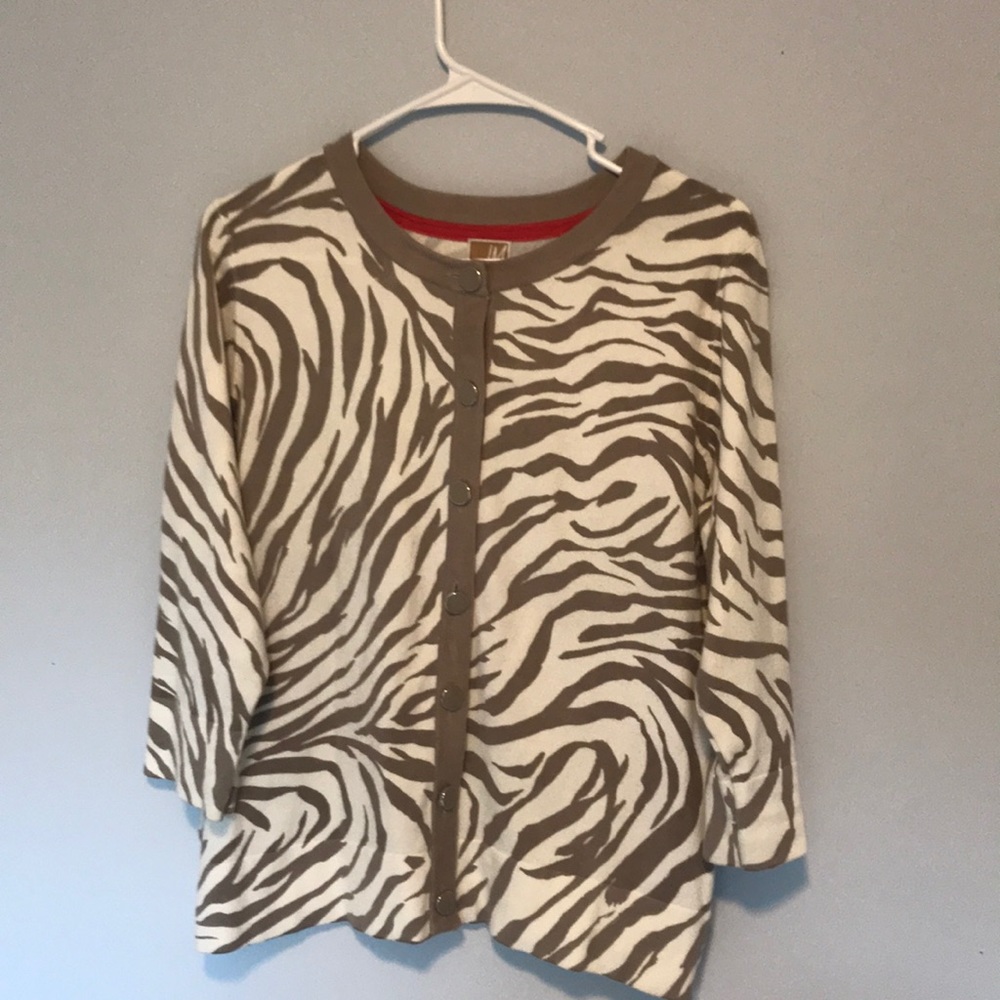 Stylish Cardigan Cream & Taupe